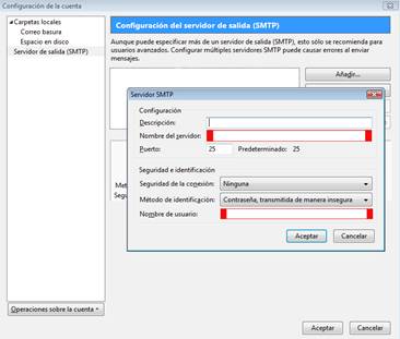 Configuracion de la cuenta